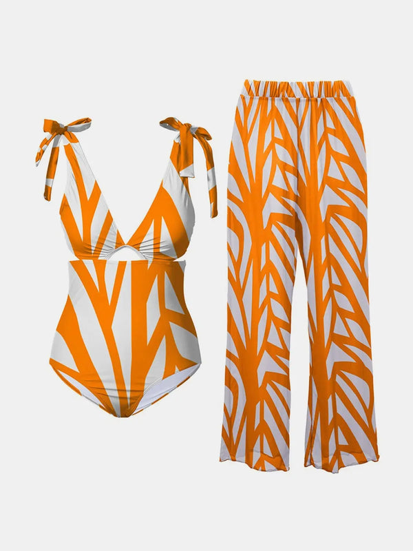BazaarBey Printed Tie Shoulder wear and Pants  Set 