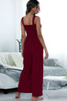 Square Neck Sleeveless Pocket Jumpsuit Trendsi