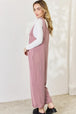  Ribbed Tie Shoulder Sleeveless Ankle Overalls Trendsi