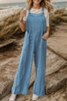  Wide Leg Front Pocket Jumpsuit Trendsi