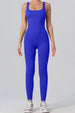Square Neck Wide Strap Jumpsuit Trendsi