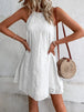   Neck Mini Dress -BazaarBey - www.shopbazaarbey.com