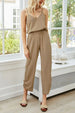 V-Neck Spaghetti Strap Sleeveless Jumpsuit Trendsi