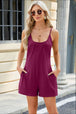 Scoop Neck Cami Romper with Pockets Trendsi