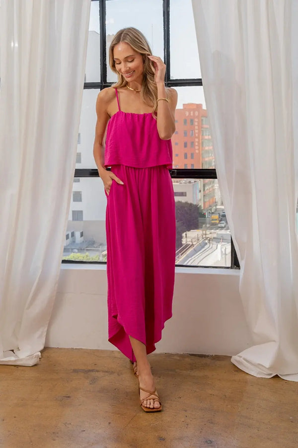   Sleeveless Wide Leg Jumpsuit Trendsi