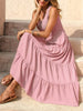 Tiered Smocked Wide Strap Dress -BazaarBey - www.shopbazaarbey.com
