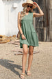 Frill Notched Sleeveless Mini Dress -BazaarBey - www.shopbazaarbey.com