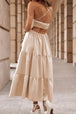 Tiered  Spaghetti Strap Dress -BazaarBey - www.shopbazaarbey.com