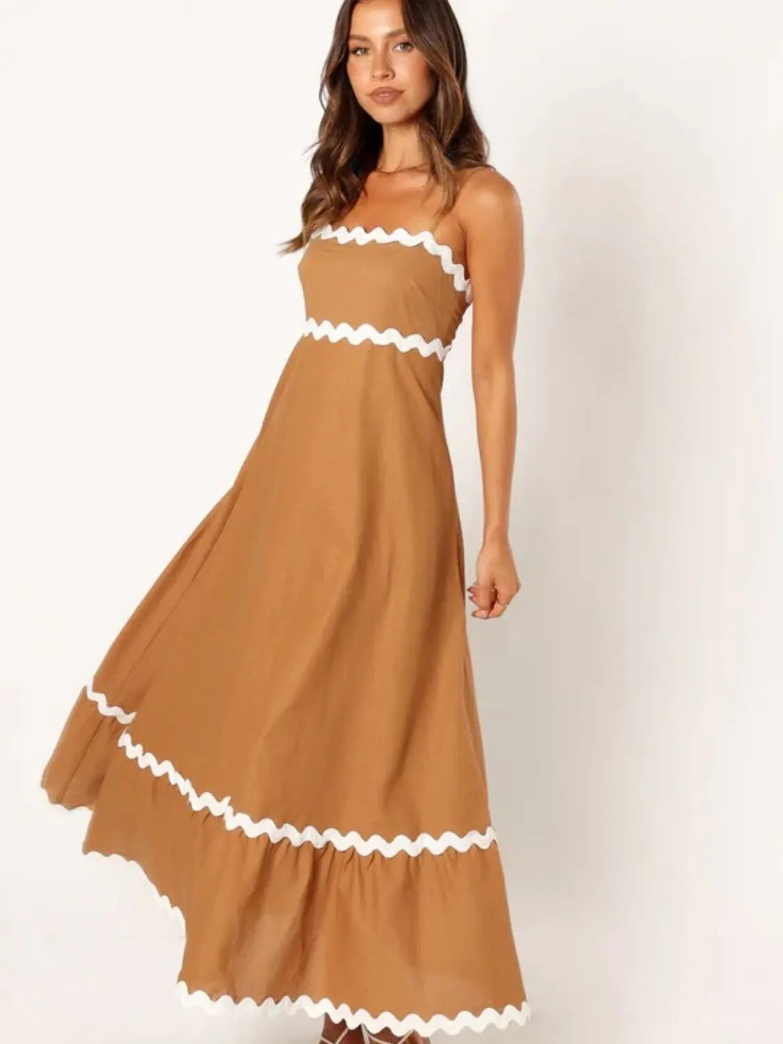 Spaghetti Strap Maxi Dress -BazaarBey - www.shopbazaarbey.com