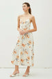  Floral Button Down Cami Midi Dress -BazaarBey - www.shopbazaarbey.com