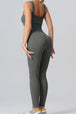 Square Neck Wide Strap Jumpsuit Trendsi