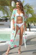 Floral Slit Half Sleeve Cover-Up Trendsi