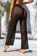 Openwork Mid-Rise Waist Swim Pants Trendsi