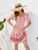 Printed Square Neck Short Sleeve Dress -BazaarBey - www.shopbazaarbey.com