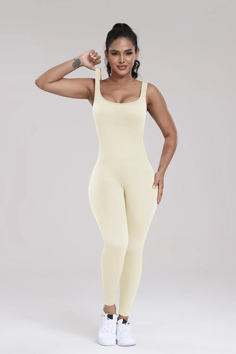 Wide Strap Sleeveless Active Jumpsuit Trendsi