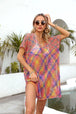 Openwork  Short Sleeve Cover-Up Trendsi
