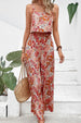Floral Square Neck Sleeveless Jumpsuit Trendsi
