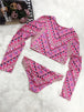 Printed Long Sleeve Top and Brief Swim Set Trendsi