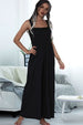 Square Neck Sleeveless Pocket Jumpsuit Trendsi