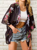 Open Front Half Sleeve Cover-Up Trendsi