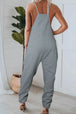 Pocketed V-Neck Spaghetti Strap Jumpsuit Trendsi