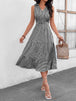 Striped  Sleeveless Midi Dress -BazaarBey - www.shopbazaarbey.com