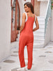 Spaghetti Strap Jumpsuit with Pockets Trendsi