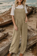 BazaarBey  Wide Leg Front Pocket Jumpsuit 