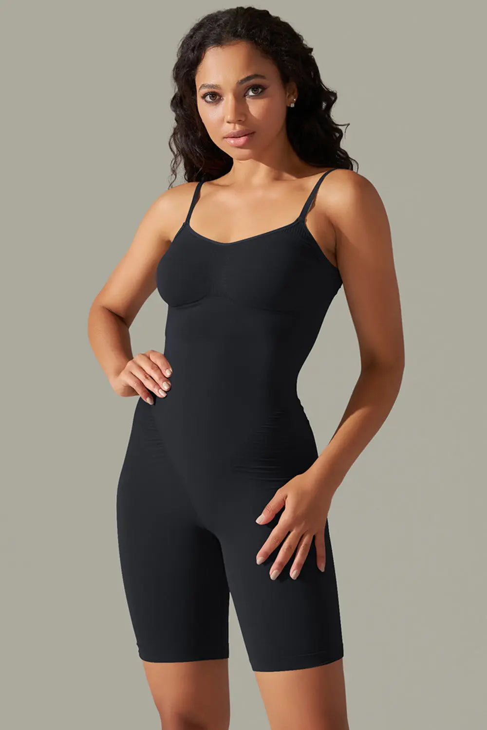 Spaghetti Strap Active Romper Trendsi
