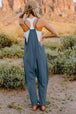 V-Neck Sleeveless Jumpsuit with Pocket Trendsi