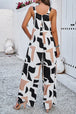 Printed Wide Strap Jumpsuit with Pockets Trendsi