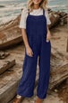  Wide Leg Front Pocket Jumpsuit Trendsi