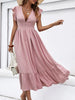  Ruffled Plunge Dress -BazaarBey - www.shopbazaarbey.com