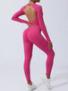Twisted Backless Long Sleeve Jumpsuit Trendsi