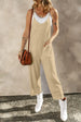 Pocketed Spaghetti Strap Wide Leg Jumpsuit Trendsi
