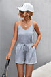 Spaghetti Strap V-Neck Pocket Romper Trendsi