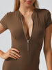  Short Sleeve Active Romper Trendsi