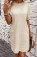 Lace Detail Round Neck Short Sleeve Mini Dress -BazaarBey - www.shopbazaarbey.com