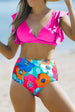 BazaarBey Cropped  Top and Floral Bottoms Set 