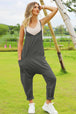   Sleeveless V-Neck Pocketed Jumpsuit Trendsi