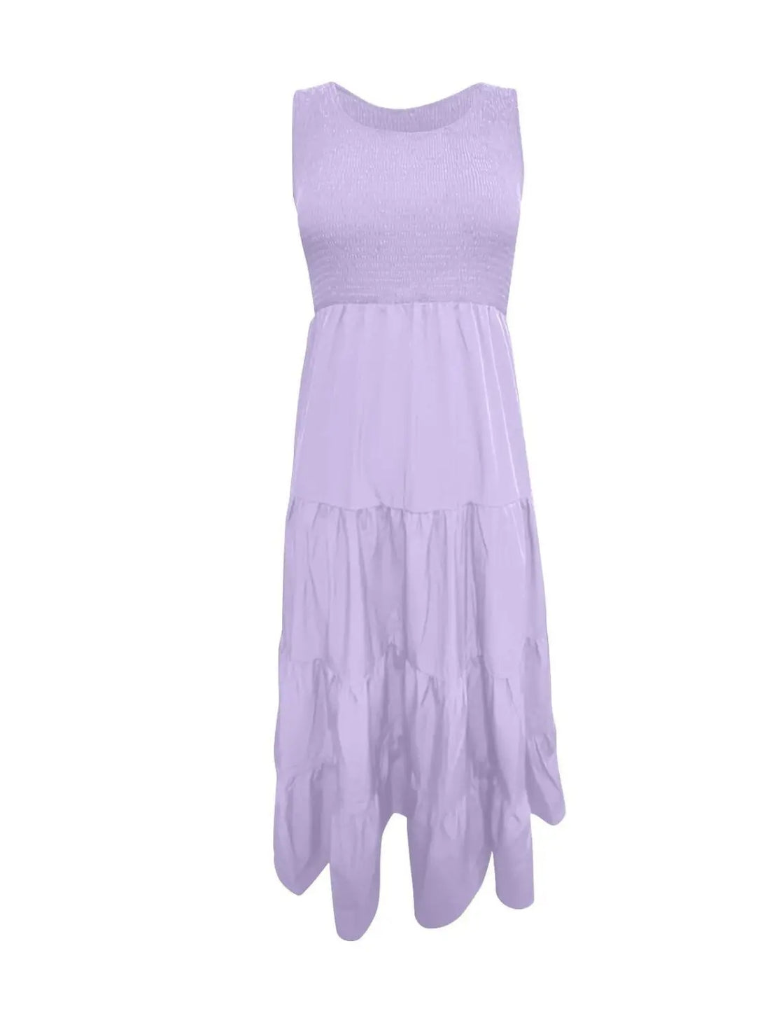 Tiered Smocked Wide Strap Dress -BazaarBey - www.shopbazaarbey.com