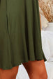Round Neck Cold Shoulder Short Sleeve Dress -BazaarBey - www.shopbazaarbey.com
