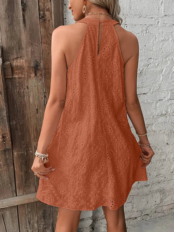   Neck Mini Dress -BazaarBey - www.shopbazaarbey.com