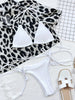 Textured Halter Neck Tie Side Bikini Set Trendsi