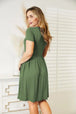  Full Size Short Sleeve Dress with Pockets -BazaarBey - www.shopbazaarbey.com