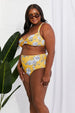  Swim Take A Dip Twist High-Rise Bikini in Mustard Trendsi