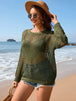 Heart Openwork Long Sleeve Cover-Up Trendsi