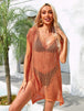 Side Slit Plunge Openwork Cover-Up Trendsi