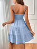 Smocked Tiered Sleeveless Mini Dress -BazaarBey - www.shopbazaarbey.com
