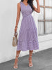 Striped  Sleeveless Midi Dress -BazaarBey - www.shopbazaarbey.com